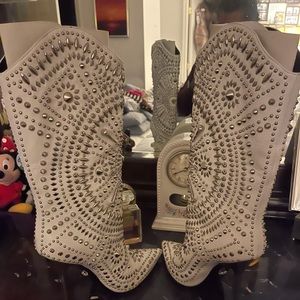 White  Versace boots